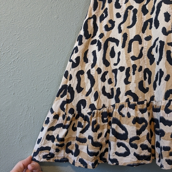 Flowy Leopard Print Midi Dress Size S/M - Picture 4 of 7
